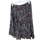Relativity  Y2K Brown Paisley Floral Corduroy Midi Skirt Size 10 Photo 4