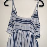 Salt And Jade Women's Havana Stripe Denim Romper woman size LARGE 100% cotton White Photo 6