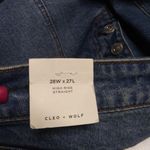 Cleo + Wolf Women's High Rise Straight Dark Wash Button Fly Denim Jean Size 28 Blue Photo 10
