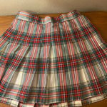 Aerie Women’s  Plaid Red/Green Pleated Skirt Sz Medium Runs Small academia Photo 0