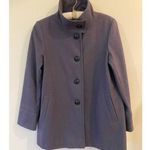 Larry Levine  wool blend Swing Pea Coat Gray Large Photo 0