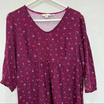 Boden burgundy‎ floral printed prairie dress Purple Size 10 Photo 1