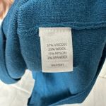 J.Jill Petite Medium Blue Teal Long Sleeve Knit‎ Sweater Dress Women's Photo 3