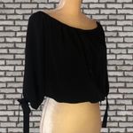 Ambiance brand semi sheer elastic cropped Black Photo 0