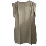 Mango Cotton Knitted Dress with Turn-Up Sleeves Dates Beige Size 10/XL Photo 3