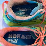 Hoka One One Womens Size 9 Shoes Clifton 1 Athletic Aqua Coral *FLAWED THRASHED Photo 1