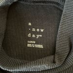 A New Day Black Ribbed Short Sleeve Mock Turtleneck Top Photo 5