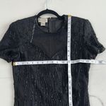 Allyson Whitmore Black Vintage 80s Beaded/Sequins Dress 100% Silk Size M… Size M Photo 10