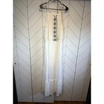 Maurice's Maurice’s Womens XL White Black Embroidered Gauze Maxi Dress Boho Vacation New Photo 7