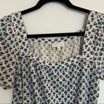 Lucky Brand  Women's Blue Printed Tie Front Top-Size Small Photo 3