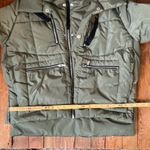 Avec Les Filles cropped Olive Green warm puffer Jacket shearling Lined hood nwot Photo 4