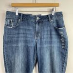 Maurice's Mid Rise Boot cut denim flex Bling Embroidered Stretch jeans 14W 14 new Photo 1