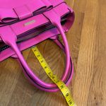 Kate Spade Villabella Quinn Leather Pink Bow polka Dot Purse Tote Bag Photo 5