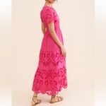 Anthropologie  The Somerset Romantic Pink Maxi Dress: Cutwork Edition Size Small Photo 3