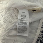Madewell White V-Neck Smocked-Waist Top in Square Jacquard - Size M Photo 5