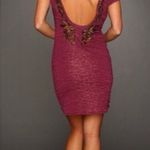 Free People Bringing Sexy Back Low Scoop Backless Beaded Shirt Sleeve Mini Dress Photo 0