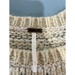 Free People  sweater size S fuzzy fair isles boxy cream ivory with blue Photo 4