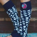 Last pair. Pom Pom Leg Warmers Blue Photo 0