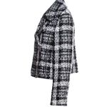 Alice + Olivia NWT Black and Off White Tweed Moto Jacket Photo 8