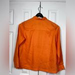 Pendleton  100% LINEN Orange Button Down Shirt Ladies Size Large Photo 1