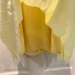 Cloud Ten Babydoll Mini Dress Frayed Hem Linen Blend Summer Yellow Size Medium Photo 2