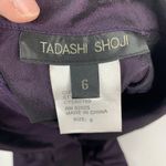 Tadashi Shoji  6 Blouse Twist Front Peplum Iridescent Purple Long Sleeve Cocktail Photo 2