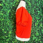 H&M burnt orange short Puff-sleeved casual Top XL Photo 3