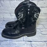 Justin Gypsy Andra Cowboy Boot Size 7 B L9977 Black Western Leather Cowgirl 8" Photo 4