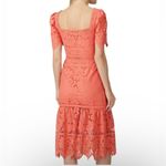 Saylor  Louisa MIDI Lace Dress in Coral Size Small EUC Photo 2