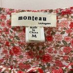Monteau  Coral Floral Smocked Mini Dress Photo 6
