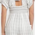 l*space L Wide Leg Grey Striped Viscose jumpsuit size medium Photo 1