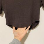 Lululemon Chocolate Brown Ribbed Soft Crop Top size XS/S Photo 3