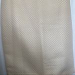 St. John Metallic Checkered Texture Pencil Skirt Size 8 wool, silk Winter white Photo 9