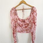 Free People Hilary Printed Long-Sleeve Top Size M NEW Photo 4