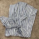 Isabel Maternity by Isabel and Ingrid Off the Shoulder Striped Maxi Dress Large Blue Size undefined Photo 4