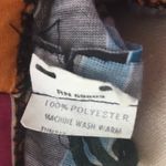 Vintage 80s Striped Straight Skirt Black Blue Orange Pink Multiple Size L Photo 2