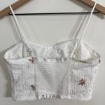 Kirious  White Floral Eyelet Tank Top Size Large Photo 3