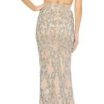 Mac Duggal Dress Beaded Cut Out Lace Up Back Sequin Gown Size 8 NWT Photo 1