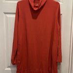 J. JILL Coral Luxe Supima Cotton Modal Jersey Turtleneck Tunic Top Woman’s Large Pink Photo 2