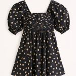 Black Polka Dot Midi Dress Photo 0
