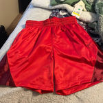 Nike  Women's Red Drawstring Pull on Basketball Shorts Size Small Loose Fit New Photo 0