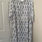 Pink and Blue floral drop waist dress Size L Photo 1