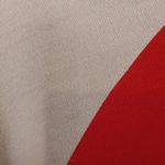 American Vintage KL Collection Vintage Size Medium M Acrylic Vintage Block Print Red Beige Black Photo 7