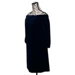 Vince Camuto Velvet Mini Dress Blue Goth Grunge Witchy Vampy Whimsical Boho S Photo 1