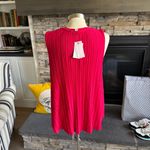Philosophy  Red Sleeveless Pleated Top Photo 3