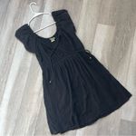 Vintage Gauze Dress cotton babydoll mini womens Black (small) casual coquette Photo 0