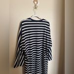 COS  Striped Knit Polo‎ Maxi Dress Size medium Black and White Photo 4