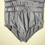 Ella Moss One-Piece Halter Swimwear V-Neck Black Swimsuit Women's Size L Photo 3