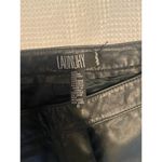 Laundry by Shelli Segal Y2K Pants Black Leather Pants SIZE 6 Photo 2