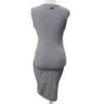 Lira Black & White Striped Sleeveless Ruched Side Dress Size Small Photo 3